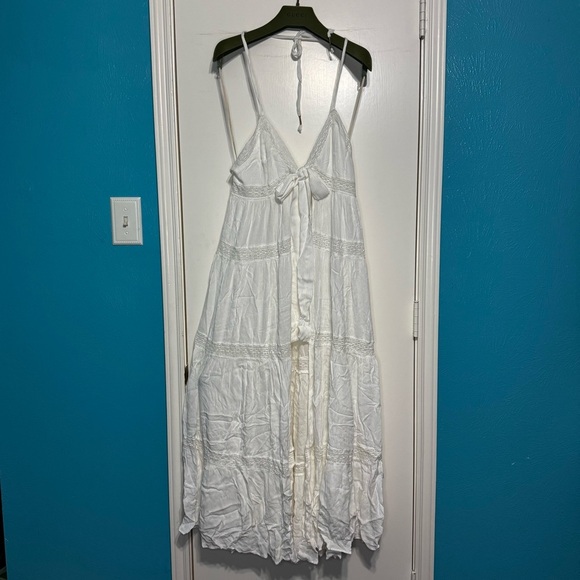 Free People Lorelai Maxi Top White/Ivory Bohemian Halter Top Medium NWT - Picture 9 of 14